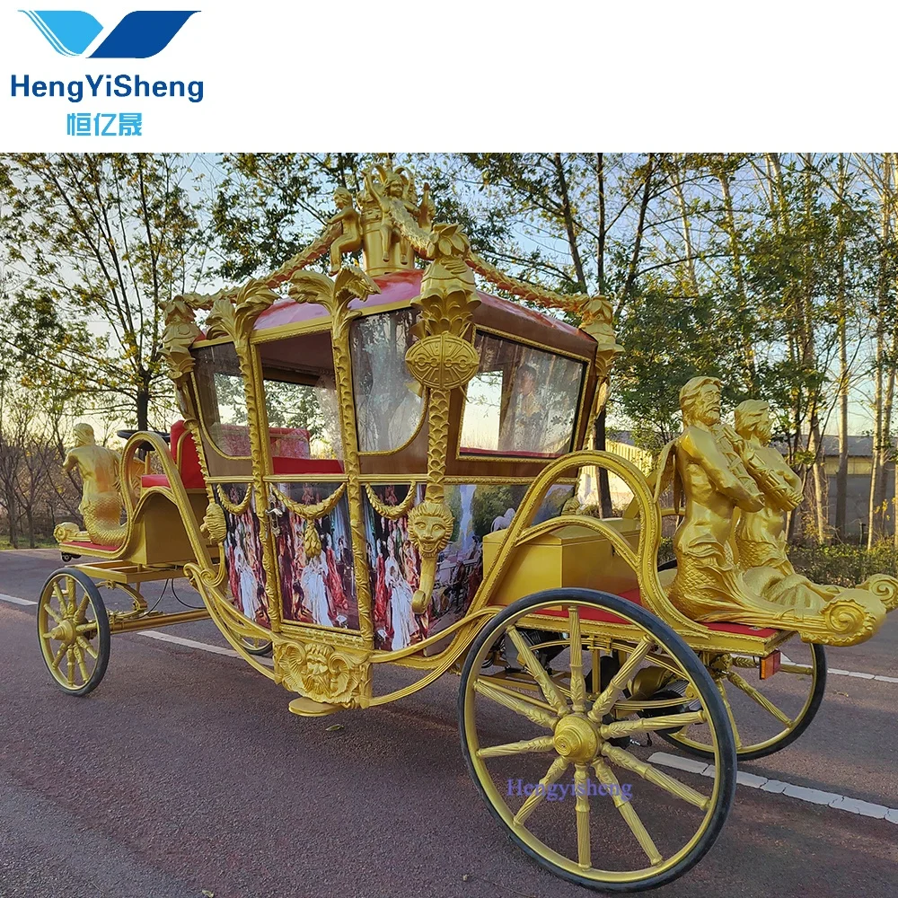Whosale Royal Horse Cart Special Tation Gharry Horse  Drawn Carriage  Electric Horse Carriage Carts Cab Manufacturer