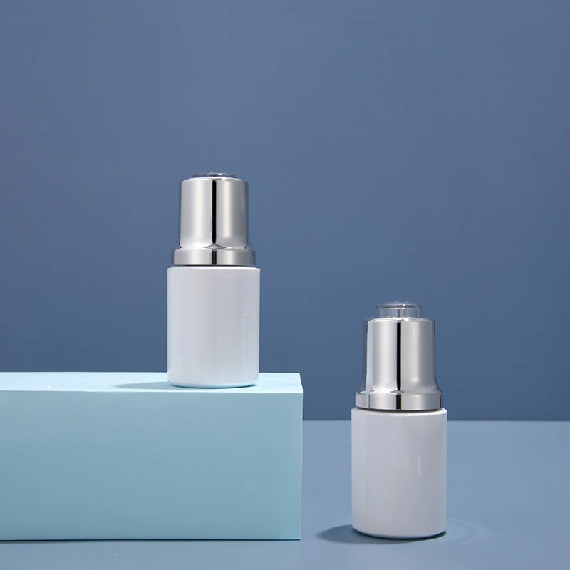 
30ml Luxury White Plastic ABS Dropper Aromatherapy Bottle Essential Oil Bottle With Dropper 