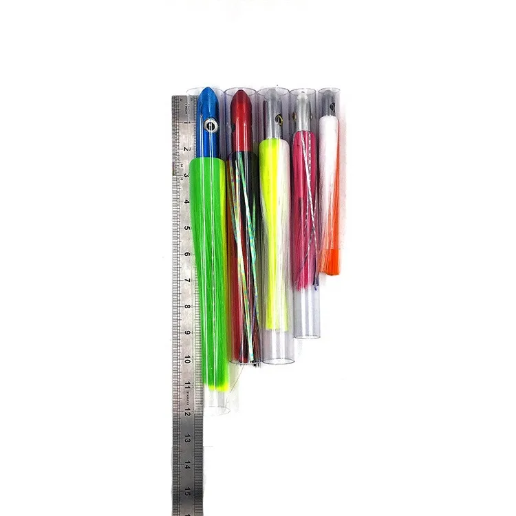 High Quality Salt Water Fishing Tackle Trolling Lure Islander With Multiple Color Hair Canna Pesca Traina