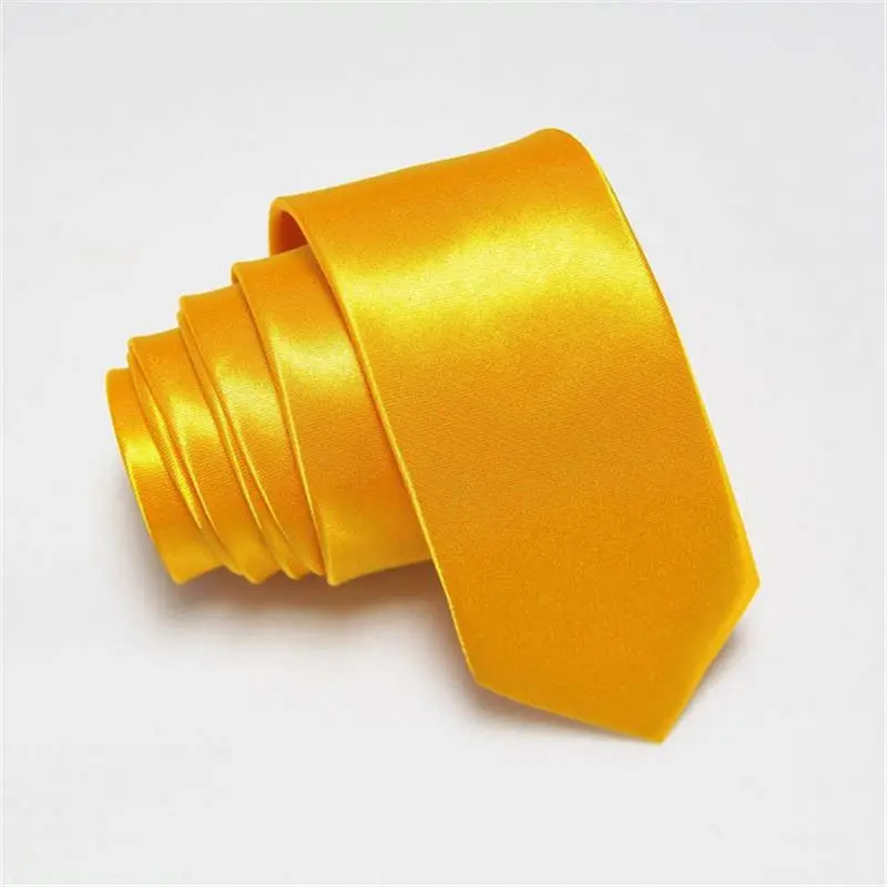 Tie for Men Slim Tie Solid color Necktie Polyester Narrow Cravat 35 colors Royal Blue Gold Party Formal Ties Fashion R0823