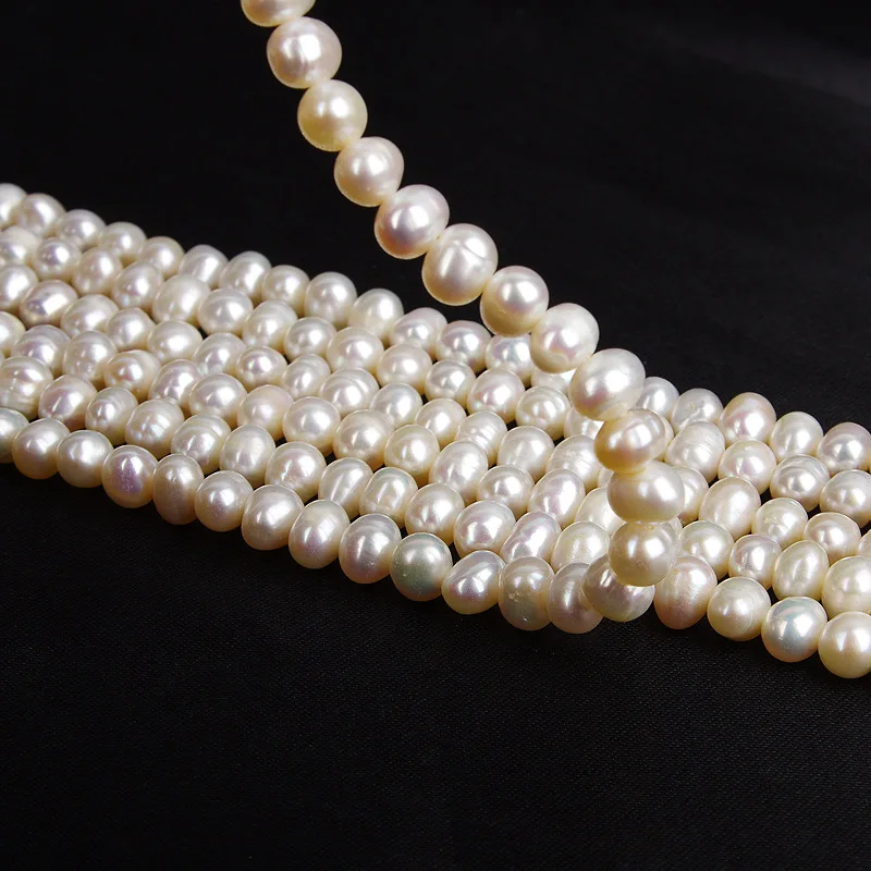 Wholesale Natural 2mm~11mm Round Fresh Water Pearl 3A Quality Pearl White Purple Pink Beads For Earring Making