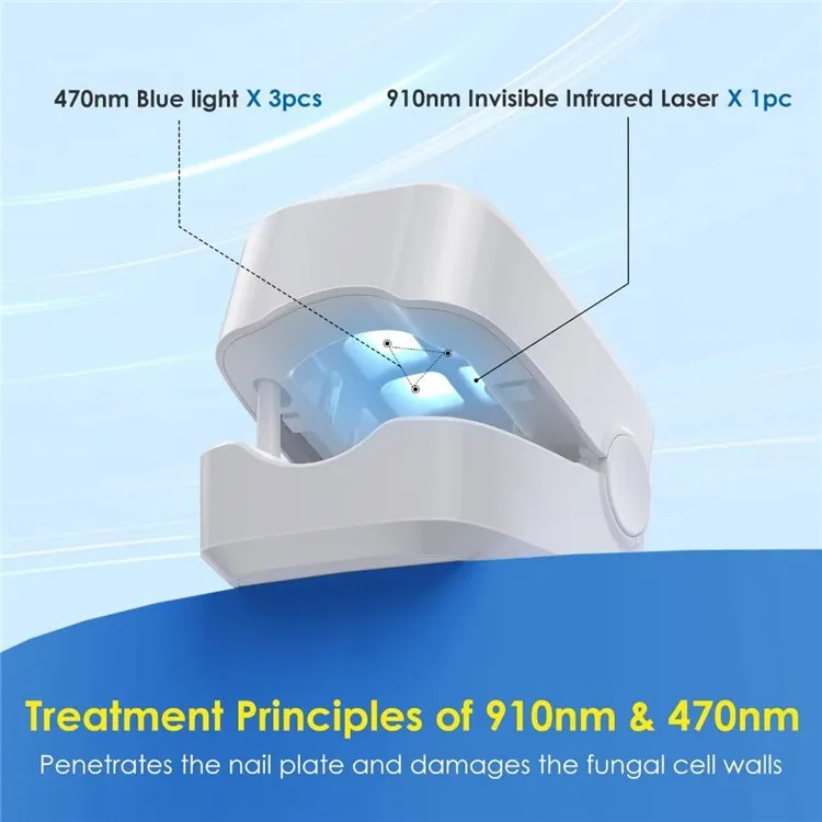Home Use Blue Light Toe Nail Laser Fungus Treatment Device Nail Fungus Cleaning Laser Device for Fingernails and Toenails