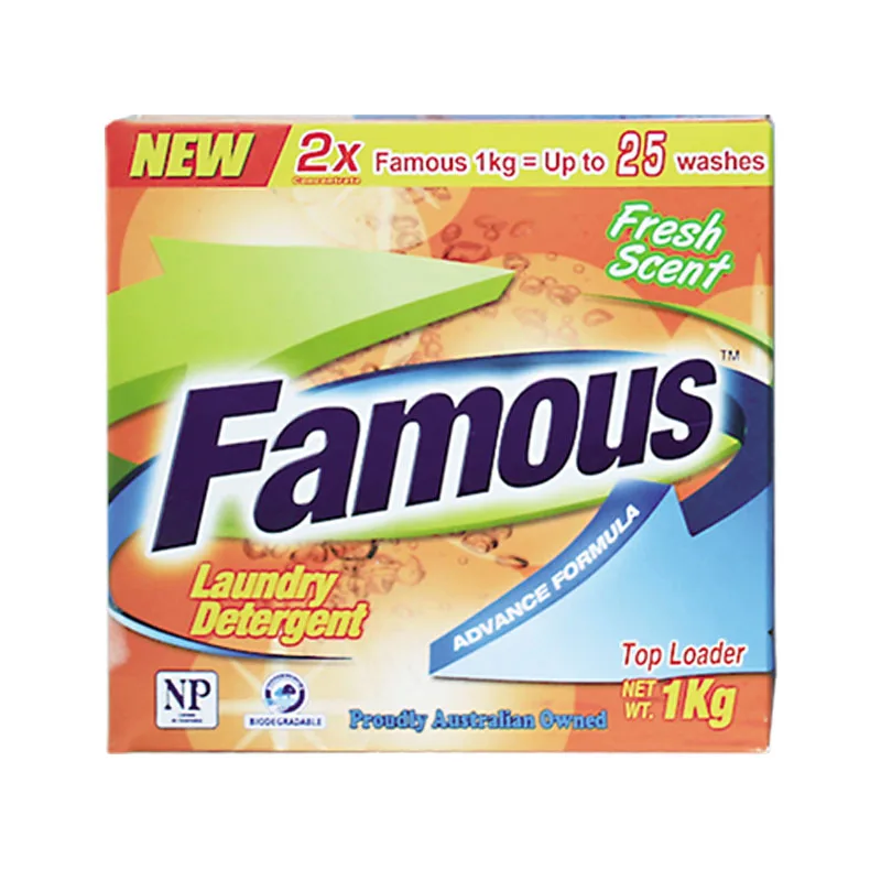 wholesale famous Bulk price detergent  2.5kg box purple detergent washing powder factory laundry soap