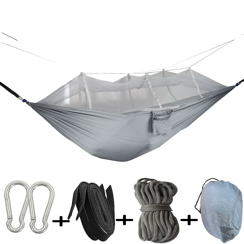 Ultra lightweight foldable parachute  gardening nylon camping hammock  tent with mosquito net  hiking trip