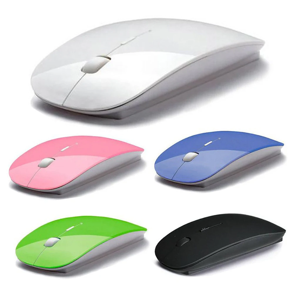 2.4Ghz Ultra-thin Dual Mode 2 In 1 Cordless BT 5.0 Mouse 1600 DPI Ergonomic Colorful Portable Optical Mice laptop Wireless mouse