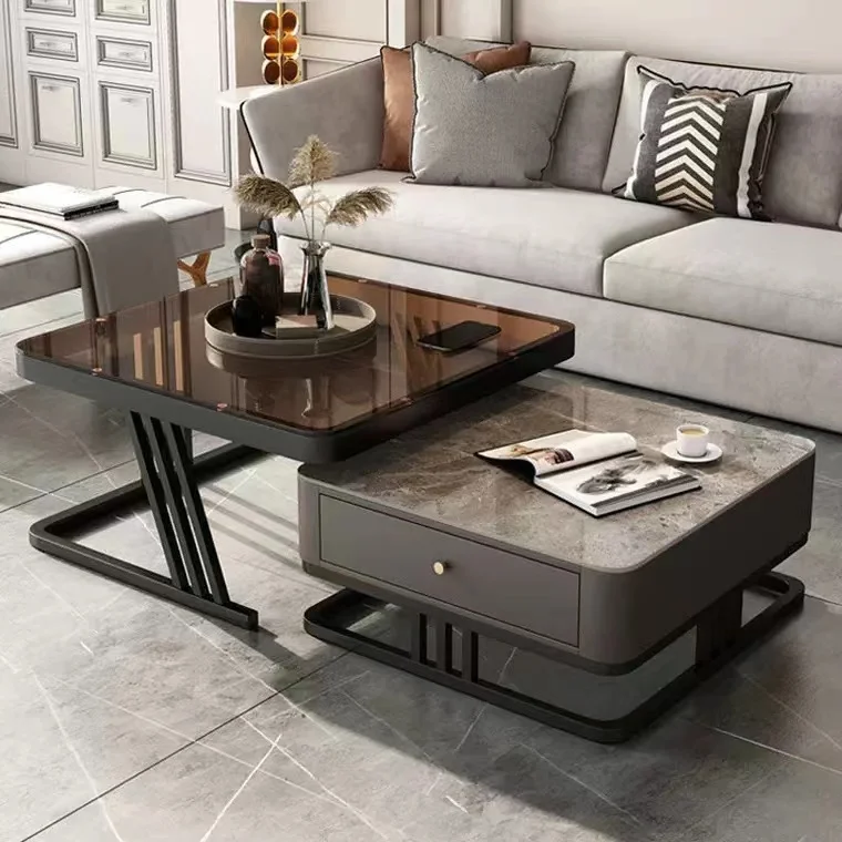 Luxury coffee table combination, simple and modern mini sofa side table, living room coffee table combination