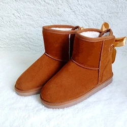 Newly Listed Suede Comfortable and Warm Snow Boots Fashion Cotton Winter Medium Tube Snow Boots for Women