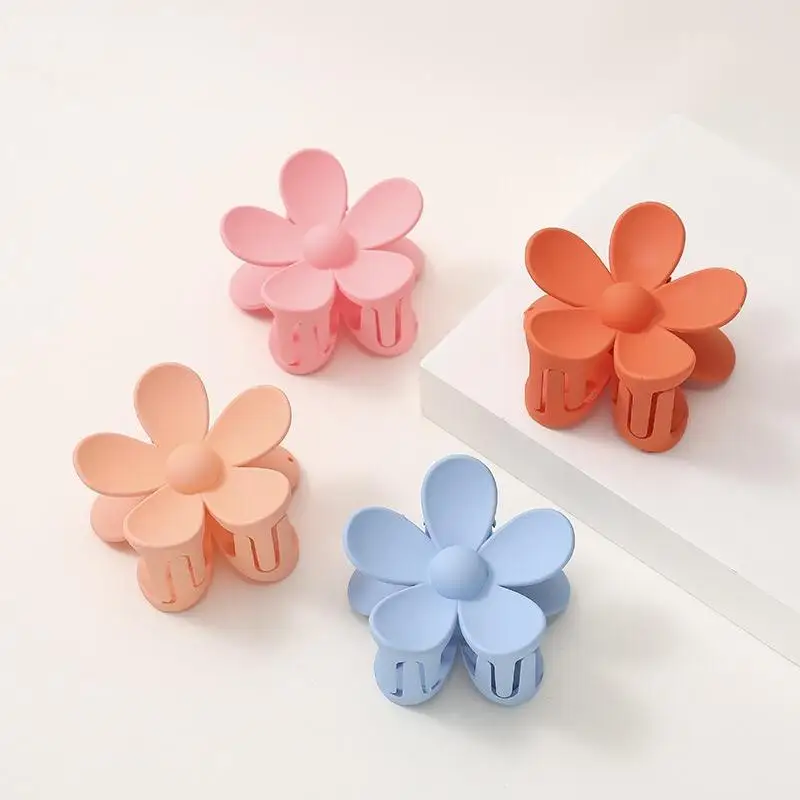 Wholesale Cute Acetate Custom Flower Hair Accessories Colorful High Quality Flower Hair Clips Metal Backings