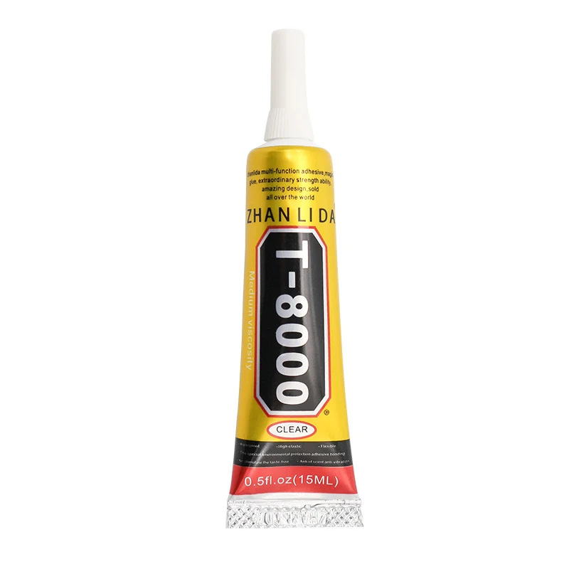 15ml T8000 Zhanlida Non Corrosive Adhesive Glue for Cell Phone Repair Computer LCD Bonding Adhesives Transparent Liquid Glue