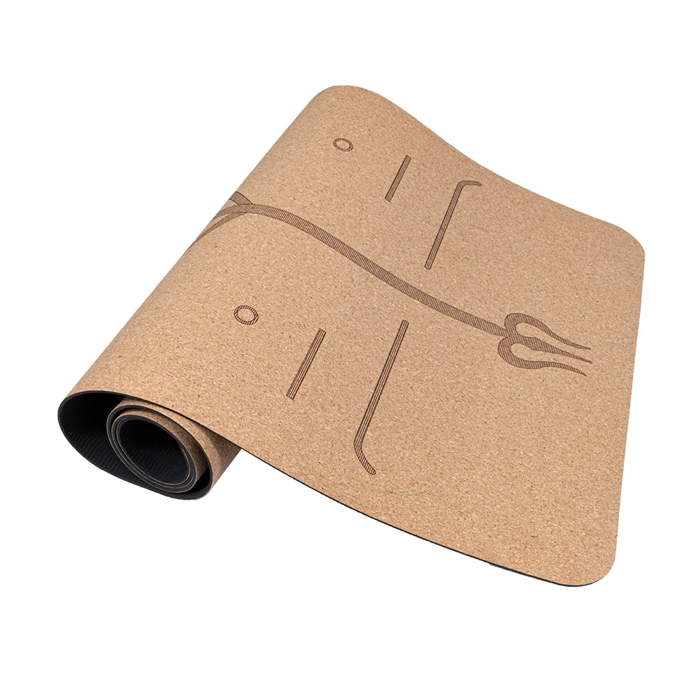  Eco Friendly Custom Logo Yoga Mat Anti Slip Buy Natural Cork Tpe Design Fitness No