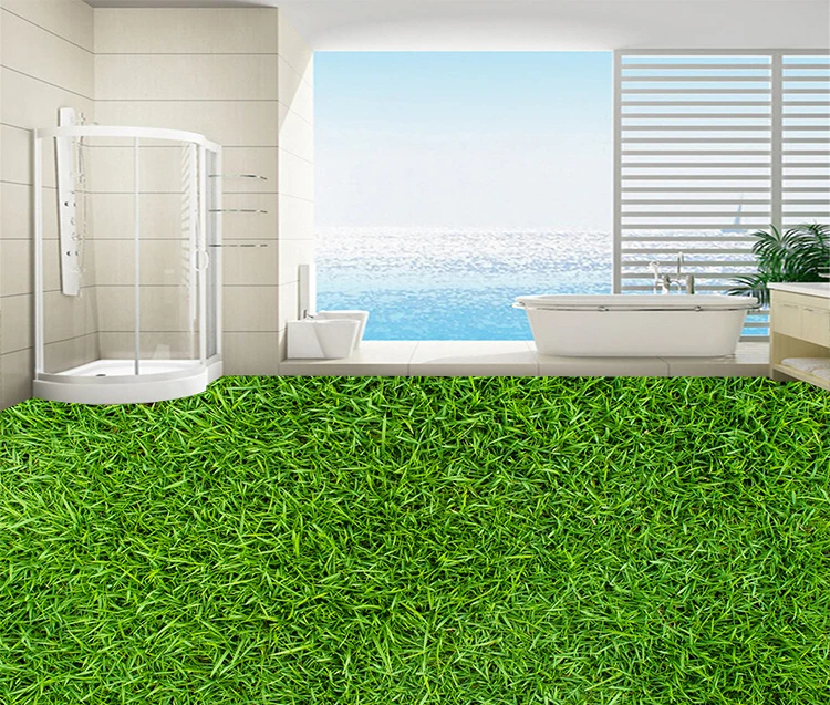 Custom Photo Floor Sticker European Style Mural Stone Parquet In Grand Hall  Waterproof Floor Sticker