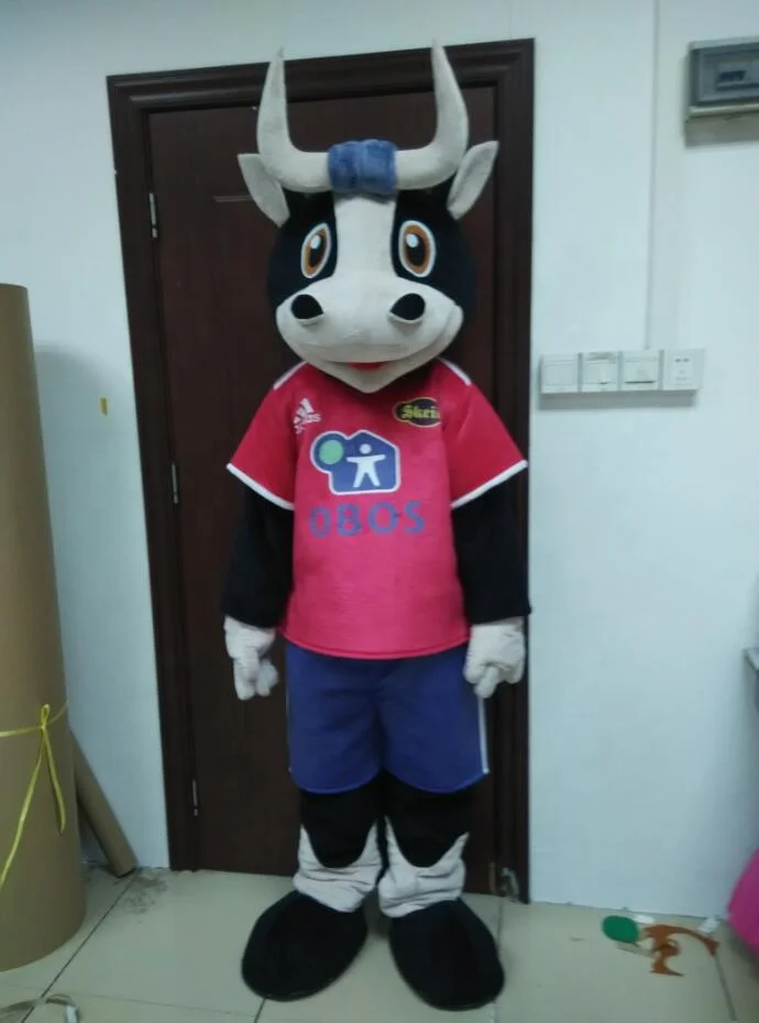 New customized brown bull mascot costume with sport suit