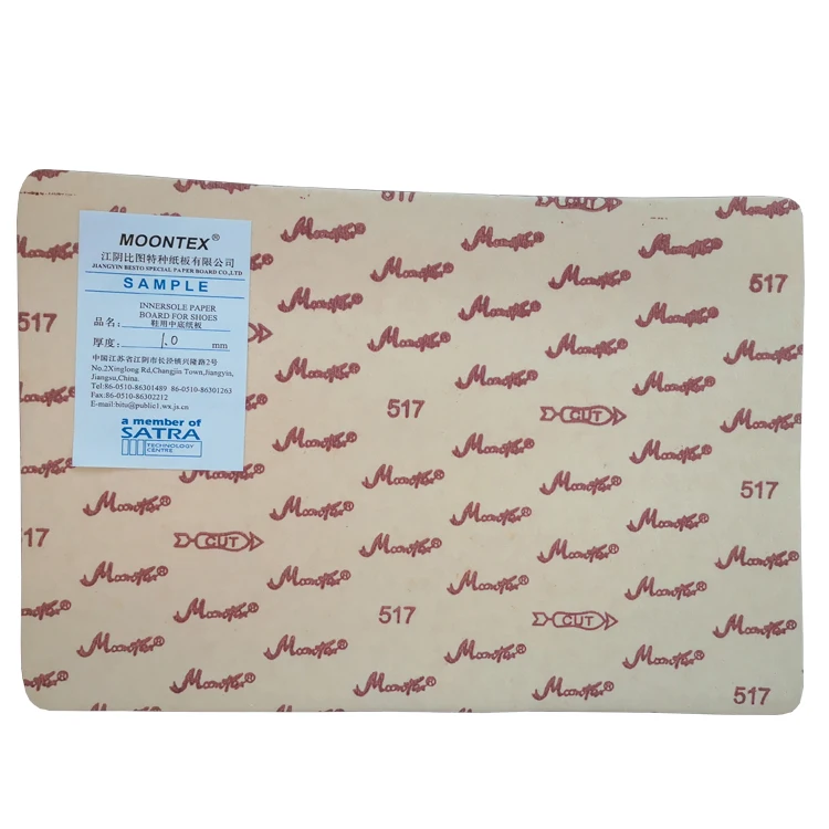 Высококачественные стельки из целлюлозной бумаги 1,0 мм, бумажные стельки для обуви