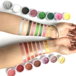 Custom Label Makeup 15 Colors Chunky Glitter Eyeshadow Face Glitter Loose Powder