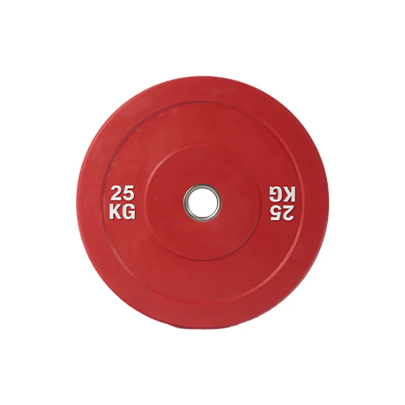 Hot Sale Competition Custom Barbell Cast Iron Calibrated Gym Colored Rubber Weight Plates