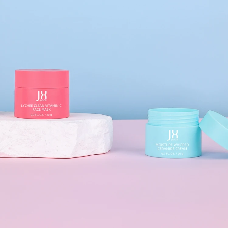 Wholesale 5 10 20 30 50 ml double wall plastic cosmetic jar empty lip scrub container face cream jar with screw lid