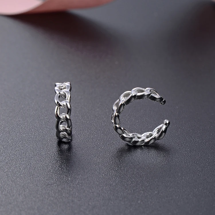 5925 Italy Silver Jewelry Earring Clip On Pierced Ear Cuff Earrings 14K Gold Filled