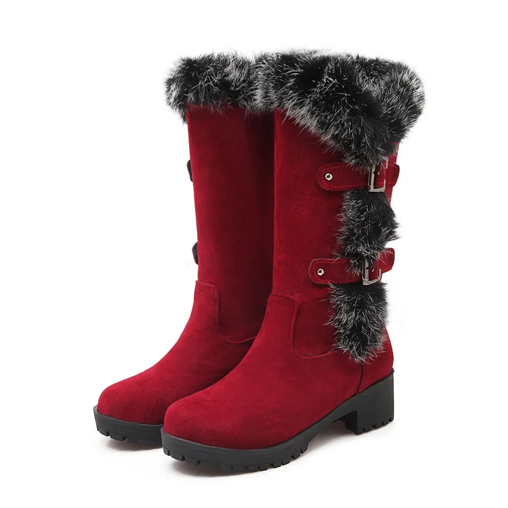 
Qibu Women Shoes Heel High Quality Fashion Lady High Boots With Fur 