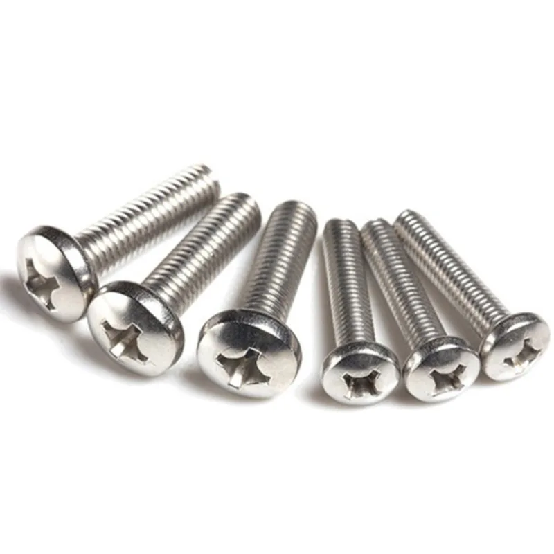 Hot Sale High Quality M8 M7 Threads Box Packing Rust-Resistant M3-M4 Flat Head Screws 10mm Pan Head Machine Screws