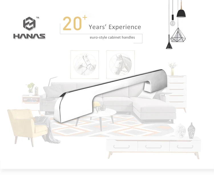 Matt chrome u shaped furniture cabinet pull handle cabinet furniture drawer handle