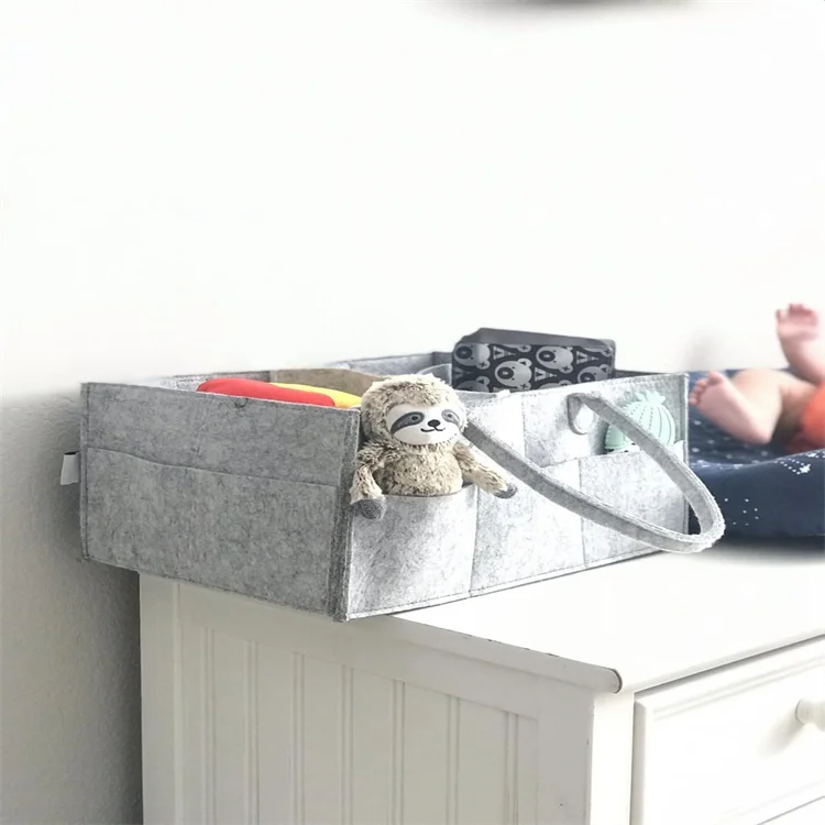 whole sale factory price stroller nursery felt diaper caddy for sale