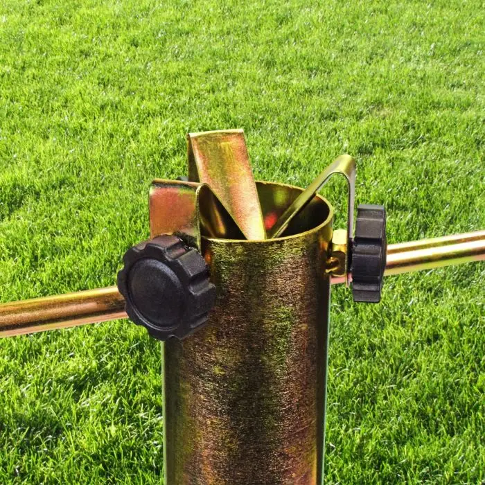 Durable Garden Drying Rack Sunshine Ground Spike Plastic Parasol Base and Reliable Ground Anchor Spike Bracket