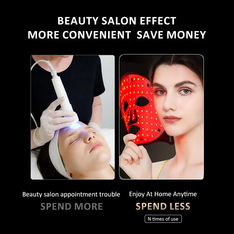 2025 New Arrivals Trending Home Use Beauty Equipment Silicone 7 in 1 LED Facial Mask Red Light Therapy Face Mask for Skin Care