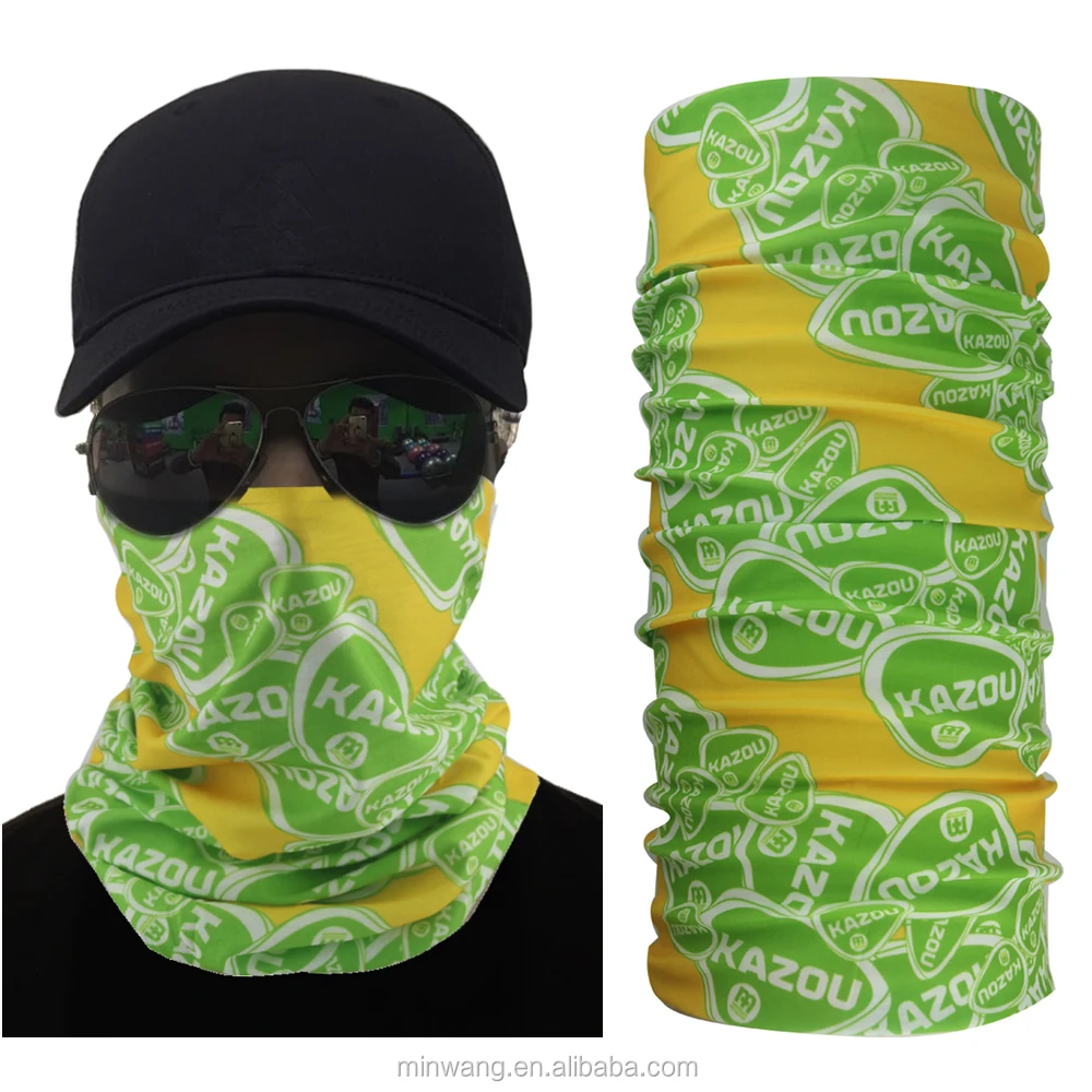 
OEM Design 100% Polyester Microfiber Outdoor Seamless Tubular Face Shield Scarf Multifunctional Headwear Custom Bandana 