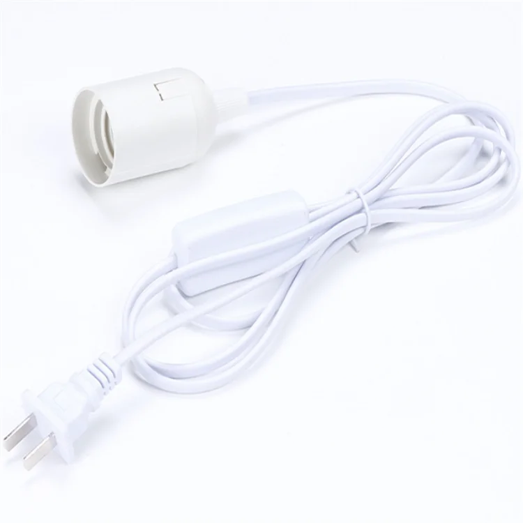 Anti-Slip Metal Desktop Lamp Base 180cm Cord E27 E26 Base Holder with on/off Switch, EU AU BS US Plug Screw Base Table Lamp