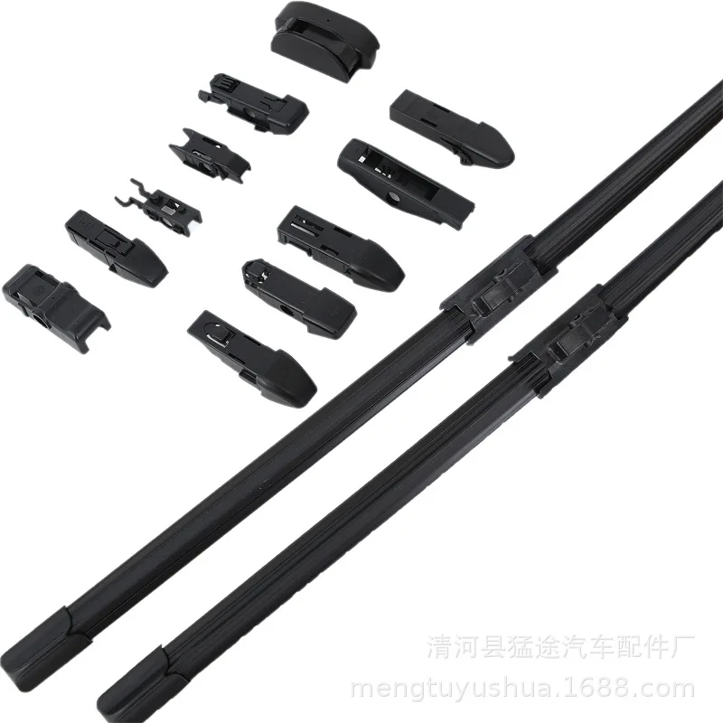 Multi functional original car buckle silicone coated rubber strip wiper manufacturer direct universal boneless wiper