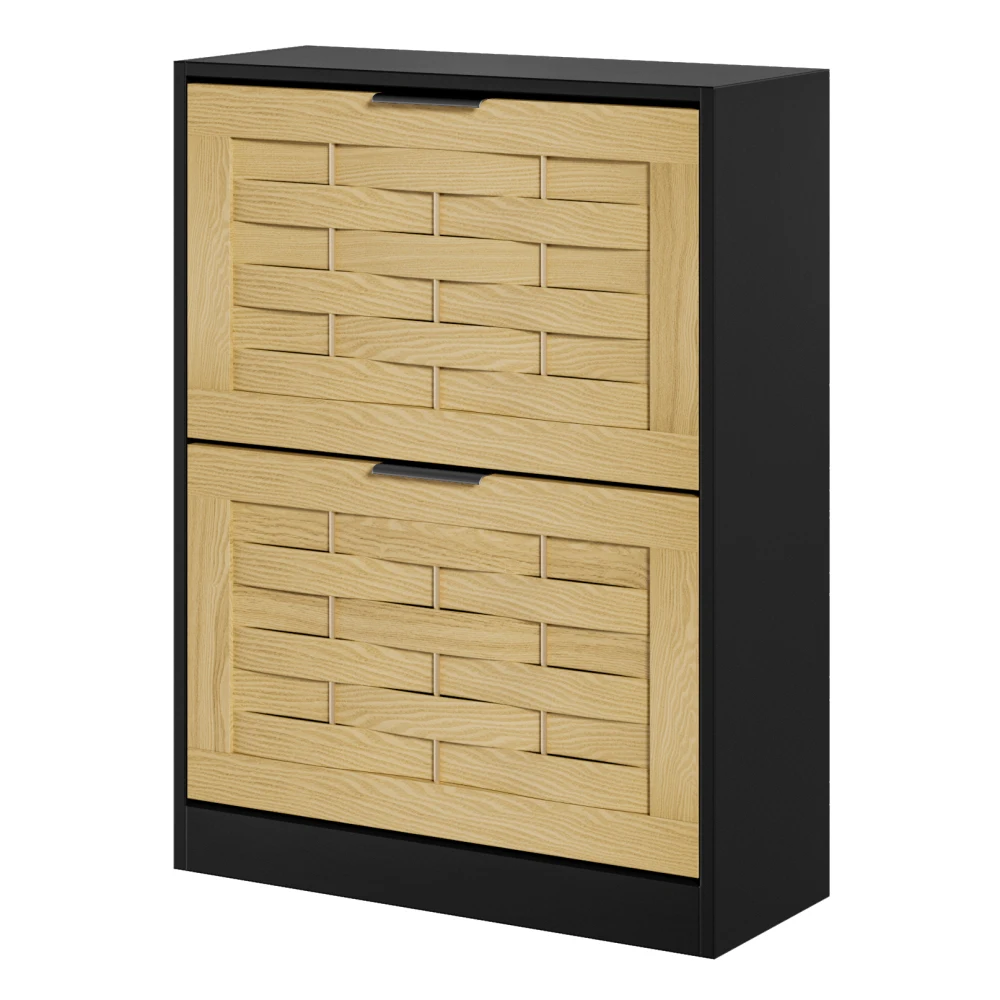Accent Sideboard Buffet Storage Cabinet with Woven Decorating 6 Drawers for Living Room Kitchen Bedroom