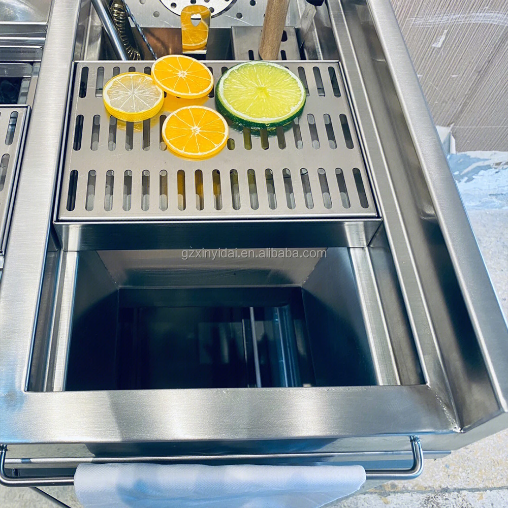 Коктейльная станция ПОД баром, дизайн коктейльной балки из нержавеющей стали, небольшой бар