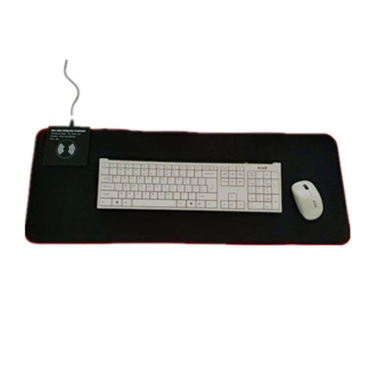 Customized design Soft LED Gaming Keyboard Mat Wireless Charging Rubber Gaming Mousepad