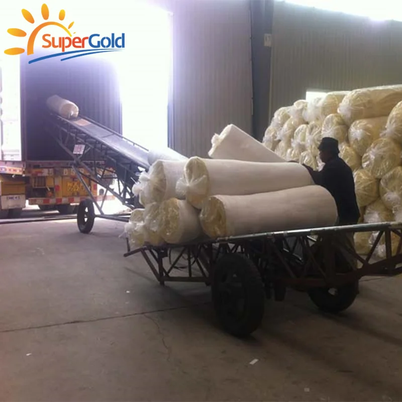 SuperGold Thermal Insulation Materials Glass Wool Felt 100mm Thick Glasswool For Greenhouse