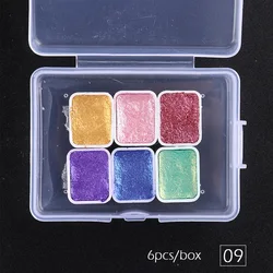 Cross-border hot nail paint solid metal pearlescent watercolor fainting Japanese pigment nail fainting painting