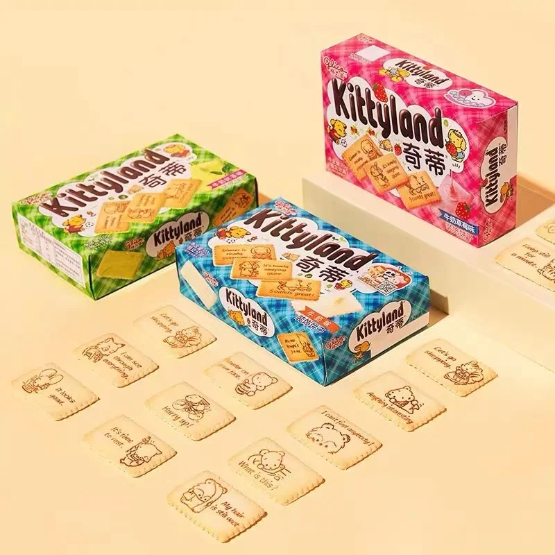 70g*36pcs Glico Blueberry Exotic Snacks Imported Sweet Chocolate Flavor Wafer and Biscuit Wholesale in Box Packaging