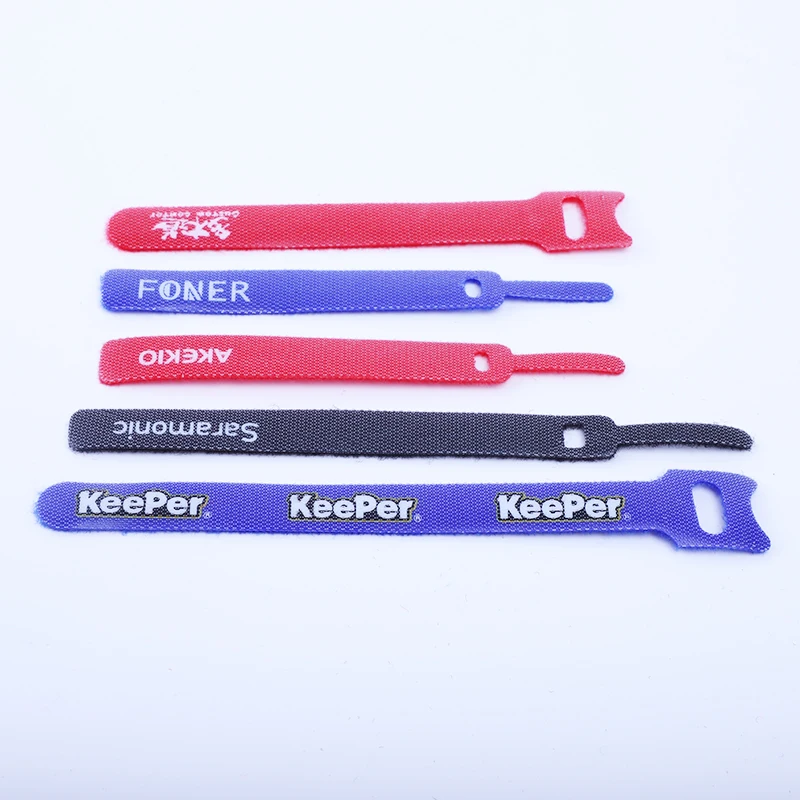 Reusable Fastening wraps tape Cable Ties double side adjustable back to back self sticking hook and loop strap