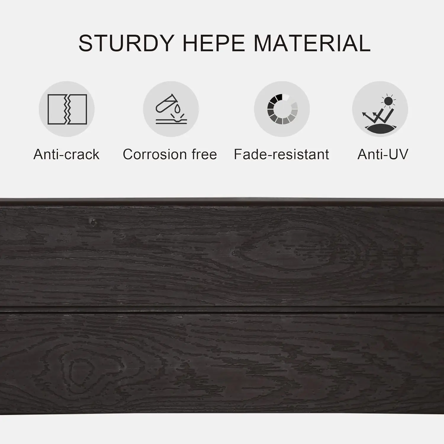 Hot Selling 6ft Rectangle plastic Raised Garden Beds, garden planter box for outdoor