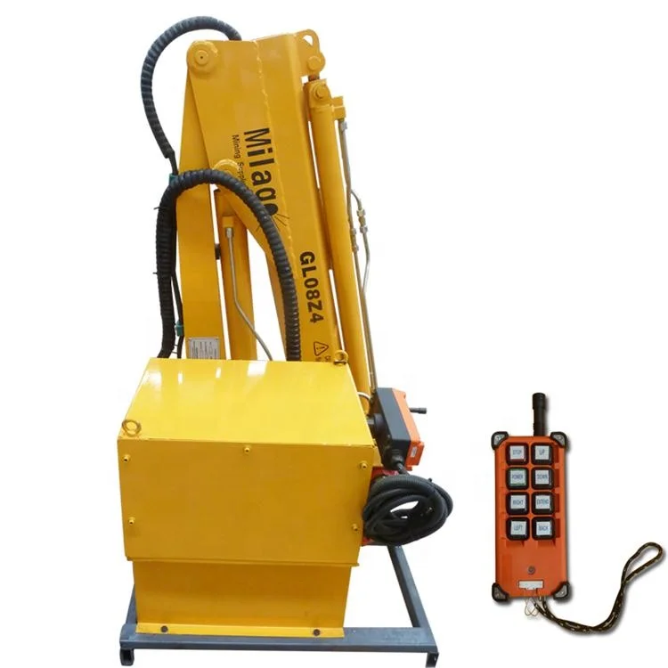 800kg 1000kg Small Marine Hydraulic Crane Electric Remote Control Folding Deck Cruise Ship Crane Hoist