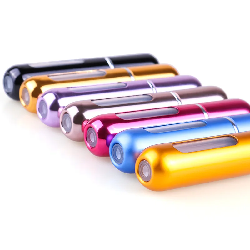 Mini Cute Refillable Travel Seven Color Hot Sell Perfume Bottles Spray Bottle Aluminum PUMP Sprayer Binqi Factory Supplier 5ml