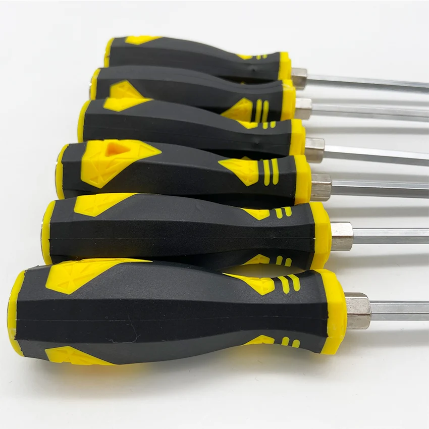 6PC diamond core handle set with high quality screwdriver PHILLIPS AND flat Magnetic screwdriver