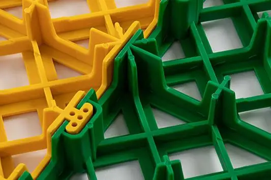 40*40*3.0cm PP DIY Friendly Interlocking Grille Floor Tiles Car Wash Car Show Workshop Floor Tiles Vinyl Garage Flooring