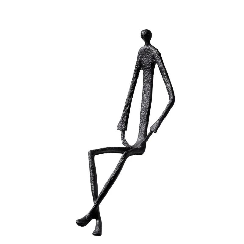 Modern Minimalist Abstract Character Decoration Creative Iron Porch Study Decoration