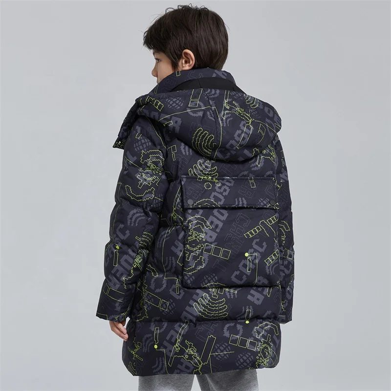 Boys down coat hooded warm children puffer jacket winter kids down jacket