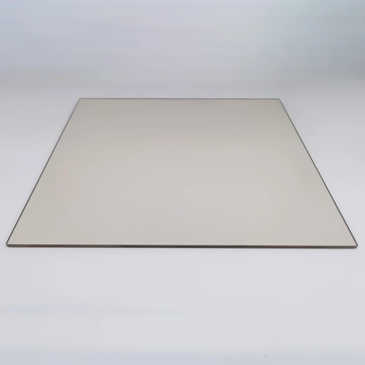 Manufacturers custom light brown glass-ceramics high-temperature fireplace glass panels for home decoration