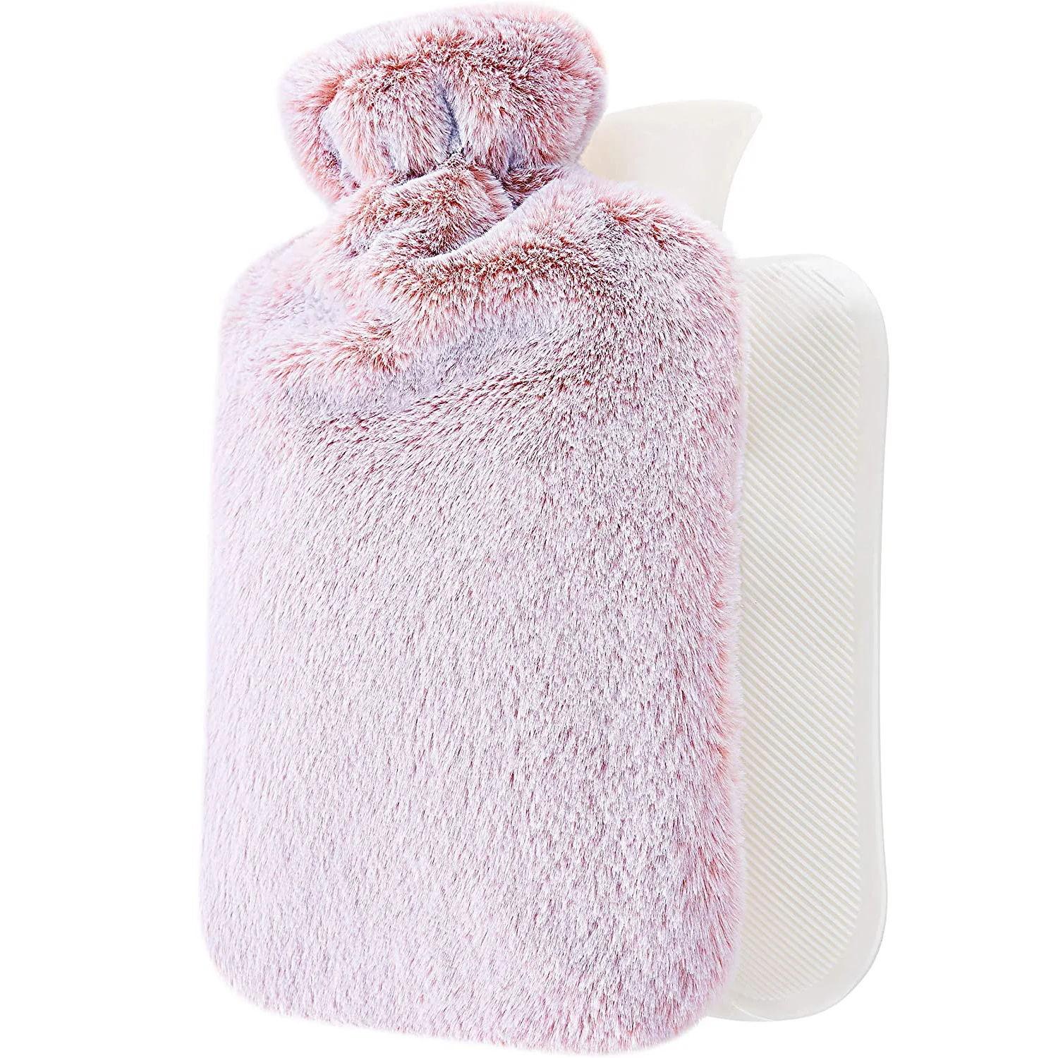 2022 New Design 2L Large Plush Hot Water Bag Hand Warm Hot Water Filling Bag Bottles High Quality Rubber with Plush Cover