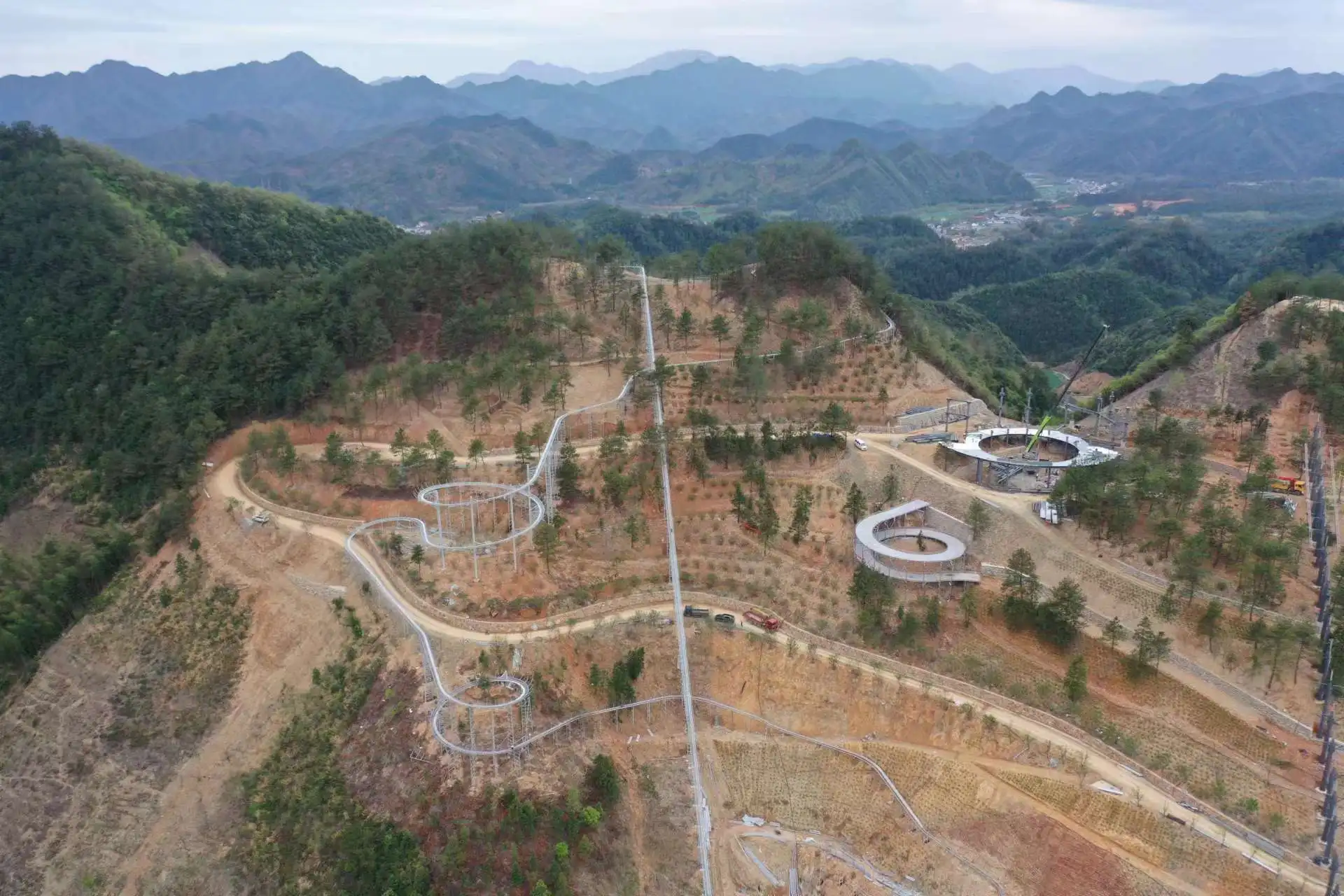 New Amusement Park Large Rides Single Rail Mountain Roller Coaster