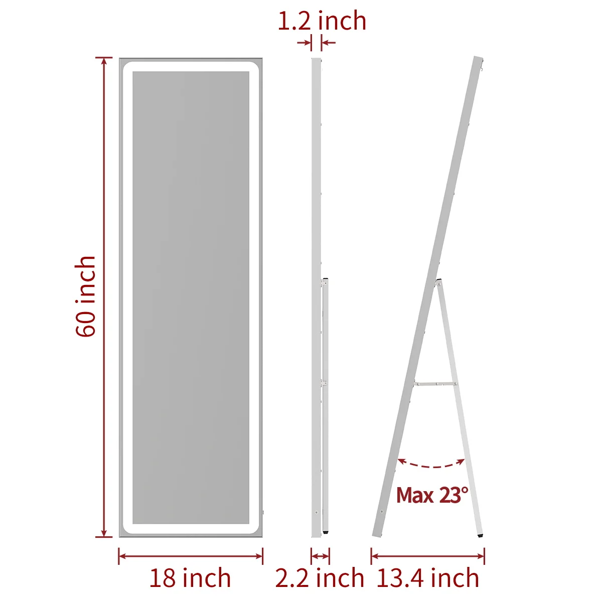 Vanity Dressing Home Over Sized Large Stand Led Salon Wall Floor Mirror Full Length Standing Mirrors with Light Hollywood bulbs