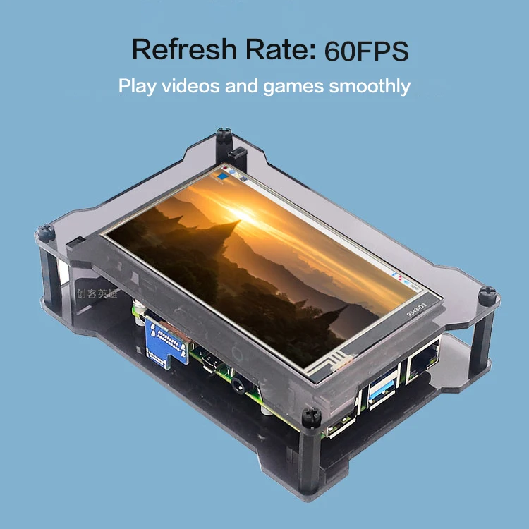 4.0 inch High-Speed Touch Screen Display 800x480 TFT LCD SPI Monitor for Raspberry Pi 4 3 2 A, A+, B, B+, HDM Factory