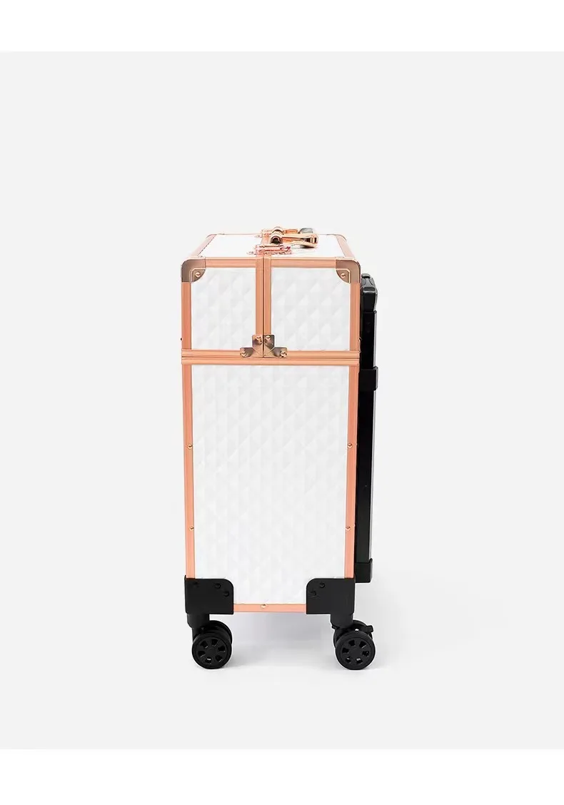 Hard Shell  Rolling Full Makeup Travel Bag Large Storage Cosmetic Bags Case Travel Toiletry Rolling Makeup Trolley Case